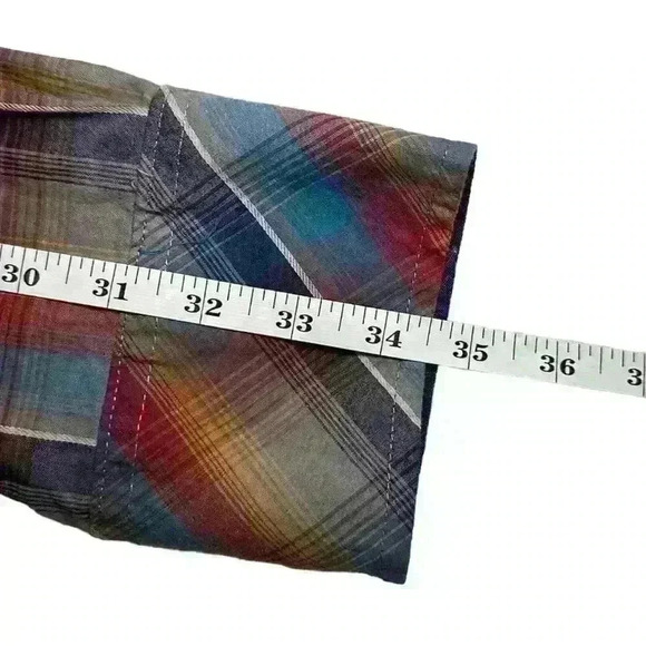 Men’s Roper Plaid Snap Button Down Long Sleeve - 100% Cotton - Size 2XL - Picture 10 of 13